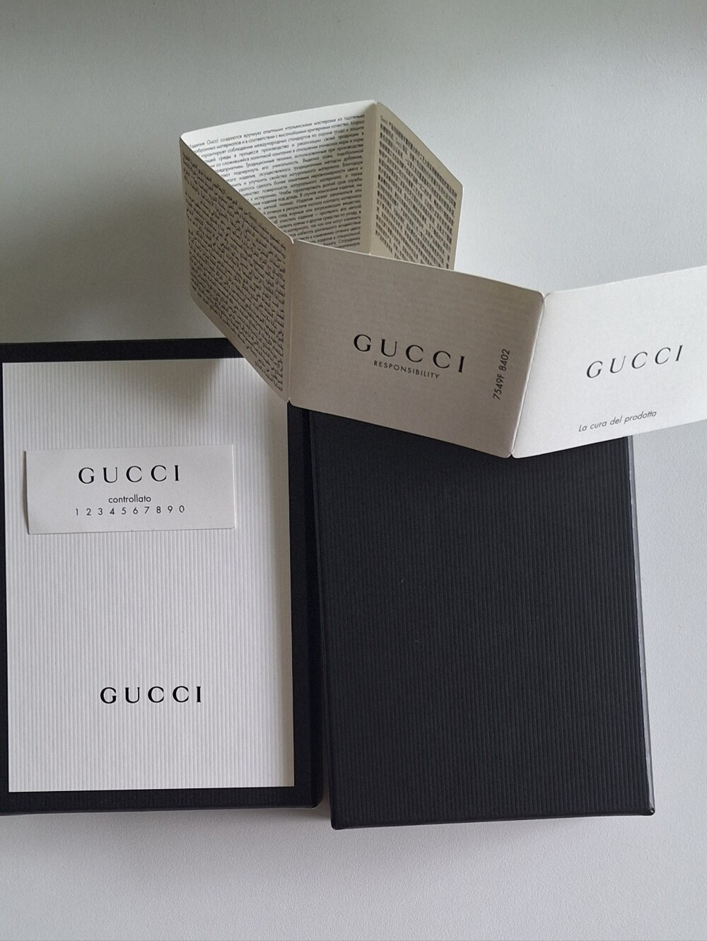 Gucci Packing With Control Card Authentic